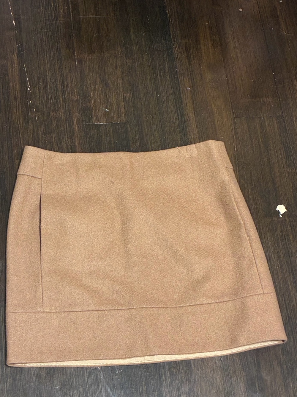J. CREW Classic Camel Mini Skirt - Women's Wool-Blend MINI Skirt